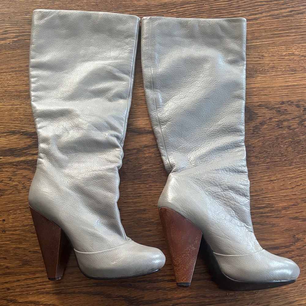 Very Volatile Gray Heeled Boots